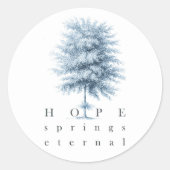 Inspirerend Hope Springs Eternal  Tree Ronde Sticker (Voorkant)