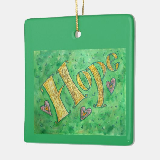 Inspirerend Hope Word Art Custom Gift Ornamenten (Links)