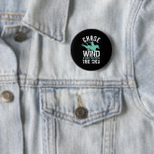 Inspirerend Horseriding Quote Chase the Wind Ronde Button 5,7 Cm (In situ)