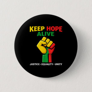 Inspirerend houdt hoop levend zwarte geschiedenis ronde button 5,7 cm