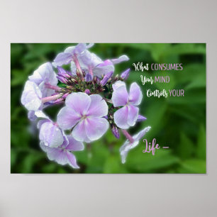 Inspirerend hydrangea Floral Quote Poster