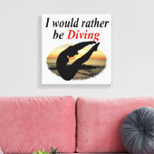 INSPIREREND IK ZOU LIEVER DUIKEN ONTWERP CANVAS AFDRUK (Insitu (Woonkamer))