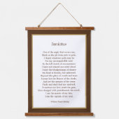 Inspirerend Invictus Poem Hangend Wandkleed (Voorkant)