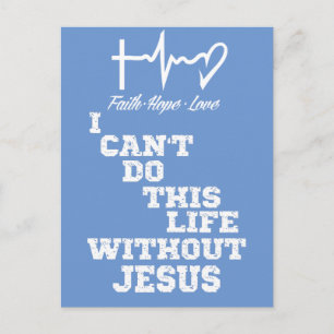 Inspirerend Jesus Quote met Hartslag Christelijk Briefkaart