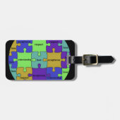 INSPIREREND JIGSAW PUZZLE QUOTE BAGAGELABEL (Voorkant horizontaal)