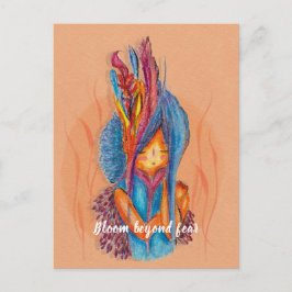  Inspirerend kaart-Bloom Beyond Fear Briefkaart