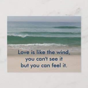Inspirerend kaart: Liefde is als de wind Briefkaart