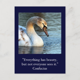 Inspirerend kaart Quote Confucius Beauty 1