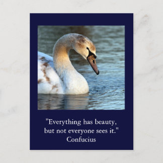 Inspirerend kaart Quote Confucius Beauty 1