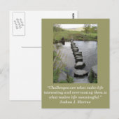 Inspirerend kaart; Uitdaging 1 - Briefkaart (Voorkant / Achterkant)