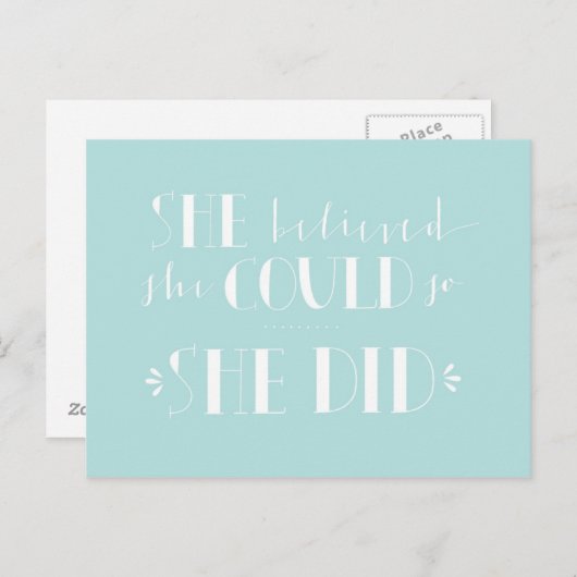Inspirerend Kaart - "Zij geloofde" (Voorkant / Achterkant)