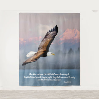 Inspirerend kale adelaar Scriptuur Verse Wandkleed