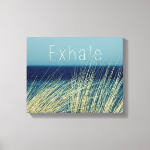 Inspirerend kalmerende oceaan typografie / Word Ar Canvas Afdruk