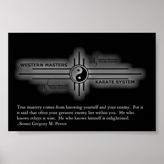 Inspirerend Karate Poster (Voorkant)