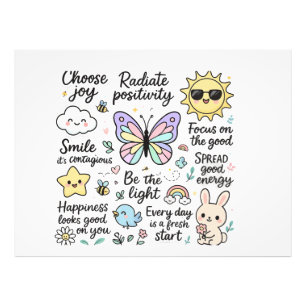 Inspirerend Kawaii-Boho Butterfly Sticker Sheet Foto Afdruk