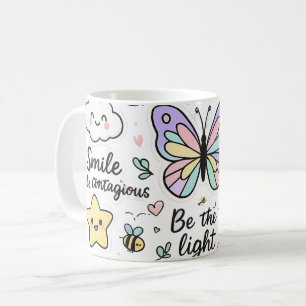 Inspirerend Kawaii-Boho Butterfly Sticker Sheet Koffiemok