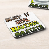 Inspirerend "Keep It Real Hakuna Matata" kunst Bier Onderzetter (Linkerzijde)