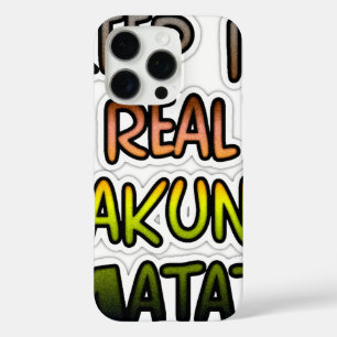 Inspirerend "Keep It Real Hakuna Matata" kunst iPhone 16 Pro Hoesje