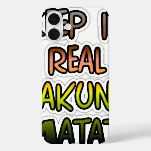 Inspirerend "Keep It Real Hakuna Matata" kunst Case-Mate iPhone Case (Achterkant)