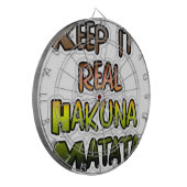 Inspirerend "Keep It Real Hakuna Matata" kunst Dartbord (Voorkant Links)