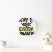 Inspirerend "Keep It Real Hakuna Matata" kunst Ronde Klok (Huis)