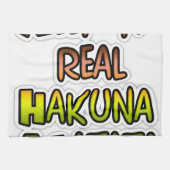 Inspirerend "Keep It Real Hakuna Matata" kunst Theedoek (Horizontaal)