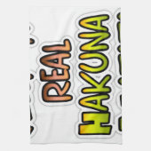 Inspirerend "Keep It Real Hakuna Matata" kunst Theedoek (Verticaal)