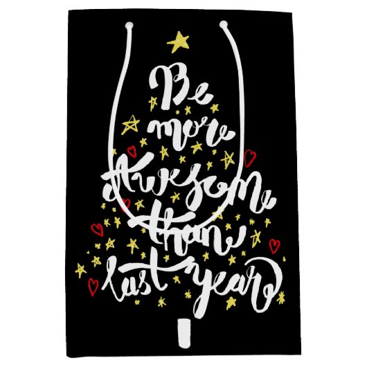 Inspirerend kerstboomcitaat medium cadeauzakje (Voorkant)