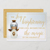 Inspirerend kerstcitaat met engelse en goudtekst (Voorkant / Achterkant)