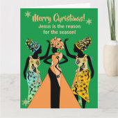 Inspirerend kerstfeest in Afrika Kaart (Voorkant)