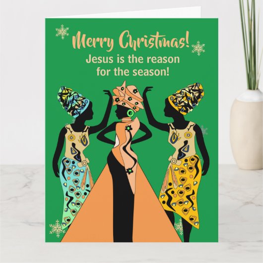 Inspirerend kerstfeest in Afrika Kaart (Voorkant)