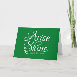 Inspirerend kerstkaart Arise and Shine Faith Kaart