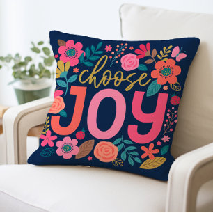 Inspirerend Kies Joy Floral Kussen, Motivatie Kussen