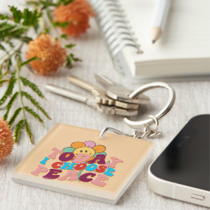 Inspirerend Kies Vrede Wordart Sleutelhanger
