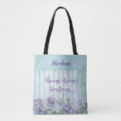 Inspirerend Kindness Blue Floral Draagtas (Voorkant)
