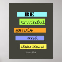 inspirerend kleurrijk Gandhi citaat poster