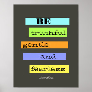 inspirerend kleurrijk Gandhi citaat poster