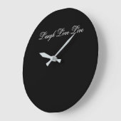 Inspirerend klok met Laugh Love en Live (Hoek)