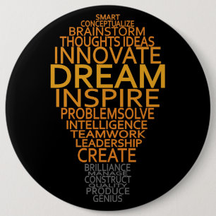 Inspirerend knop voor gloeilamp ronde button 6,0 cm