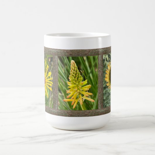 Inspirerend koffie-Mok met gele bloemen Koffiemok (Center)