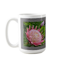 Inspirerend koffie Mok met Roze Protea