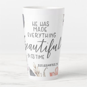 Inspirerend koffiekopje latte mok