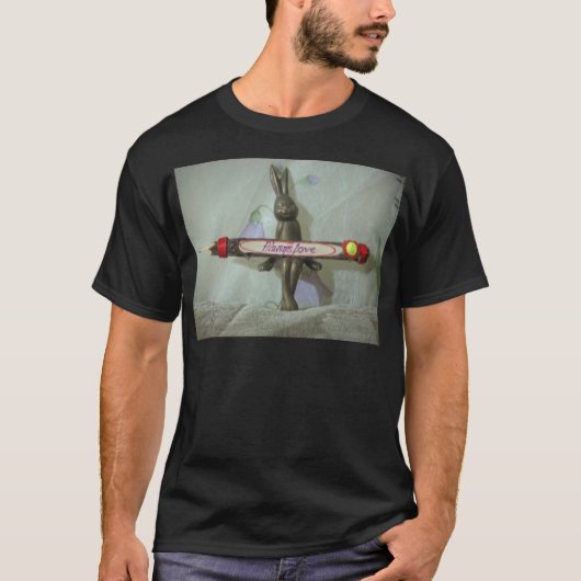 Inspirerend konijn: altijd liefde teken kunst afdr t-shirt (Voorkant)