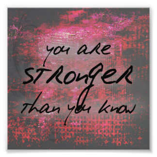 Inspirerend krachtiger dan u weet Quote Foto Afdruk