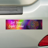 Inspirerend Laat je licht stralen Mandala Bumpersticker (Op auto)