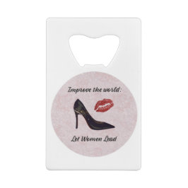 Inspirerend laat vrouwen leiden kredietkaart flessenopener