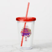 Inspirerend Label van het leven Cloud Acryl Drinkbeker (Achterkant)