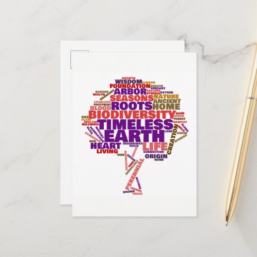 Inspirerend Label van het leven Cloud Briefkaart (Voorkant / Achterkant in situ)