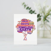 Inspirerend Label van het leven Cloud Briefkaart (Staand voorkant)