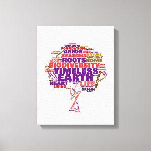 Inspirerend Label van het leven Cloud Canvas Afdruk